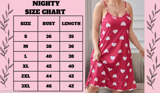 Woman's Trendy Short Night Dress (Cami Nighty