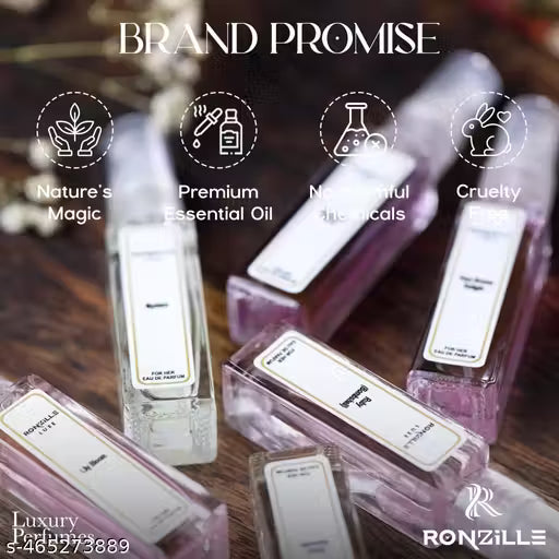 Ronzille Luxe Women Eau De Perfume Enchanted Bloom Eau, Lily Bloom, Mystara, Ruby, Yuzu Breeze, Sweet Serenade- 48ml(Set of 6)