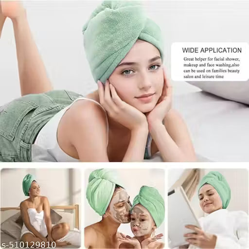 Alaukik Hair Towel Wrap Turban Microfiber, Hair Drying Towels Quick Dry Hair Hat Drying Shower Head Towels Wrapped Bath Cap Anti Frizz Hair Care Dryer
