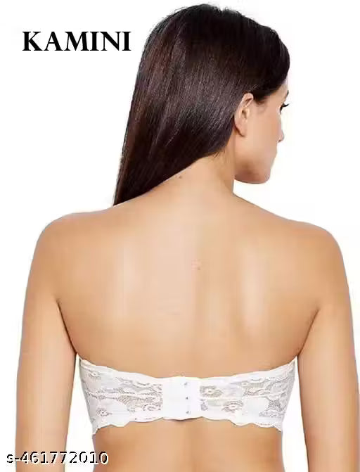 Women Fancy Stylish Women Tube Lightly Padded Bra With Straps Pack of 3 PCS
