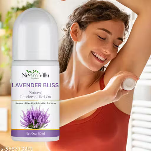 neem vila Roll-On Lavender Pack of 2 Underarm Whitening Natural Roll On Deodorant For Women & Men - 50 ml