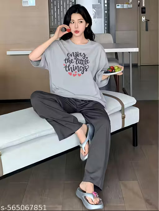 KSHS Women Top & Pyjama Set, co-ord set / night suit / gym wear/ daily wear /Regular pajama set , tshirts - shorts