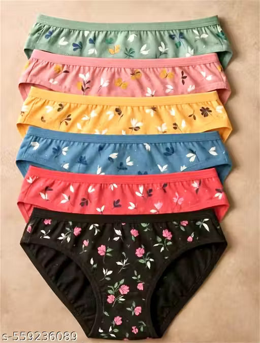 PACK OF 3 PURE COTTON HIPSTER BRIEFS/PANTYS FOR WOMENS/GIRLS FULL COVERAGE PANTYS/BRIEFS FOR EVERY DAY USE WITH FREE GIFT