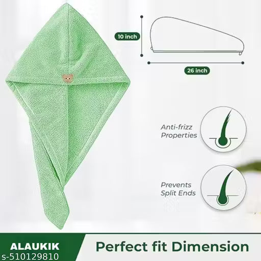 Alaukik Hair Towel Wrap Turban Microfiber, Hair Drying Towels Quick Dry Hair Hat Drying Shower Head Towels Wrapped Bath Cap Anti Frizz Hair Care Dryer