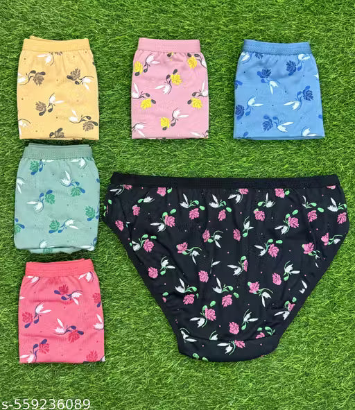 PACK OF 3 PURE COTTON HIPSTER BRIEFS/PANTYS FOR WOMENS/GIRLS FULL COVERAGE PANTYS/BRIEFS FOR EVERY DAY USE WITH FREE GIFT