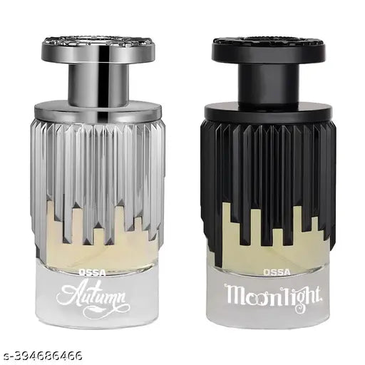Ossa Autumn Eau De Parfum Unisex Perfume With Fresh Woody Notes 100ml And Ossa Moonlight Eau De Parfum Unisex Perfume With Woody Notes 100ml | Long Lasting EDP(Pack of 2)