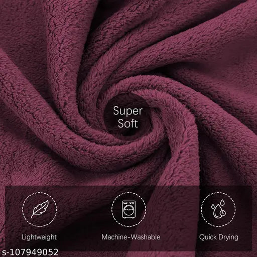 Cotton Bolls Microfiber Bath Towel 1 Pcs Large Size 70x140CM Maroon