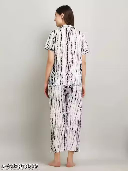 Women Rayon Printed Nightsuits