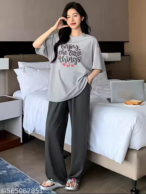 KSHS Women Top & Pyjama Set, co-ord set / night suit / gym wear/ daily wear /Regular pajama set , tshirts - shorts