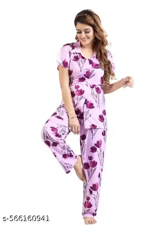 COZYCUTIES ROSE PRINTED WOMEN NS- PINK