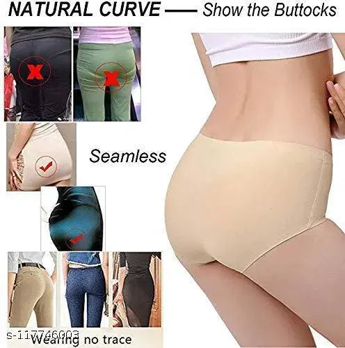 Pack of 3 (Color May Vary) Women's Multicolor Seamless Hipster Ice Silk Panty /Briefs