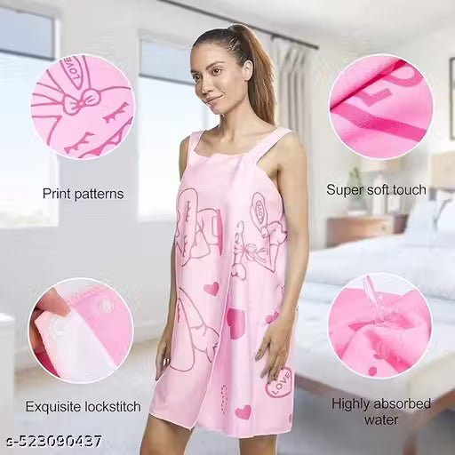 Leapable Enterprise 1 PCS Microfiber Soft Bath Towel and Lady Spa Shower Towel Fashion Women Wearable Quick Dry Magic Bathing Beach Spa Bathrobes Wash Clothing Beach Dresses - (Multicolor)
