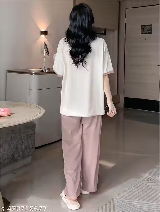 KSHS Women Pajama Set , Printed Co-Ords Set Night Suit And Night Dress