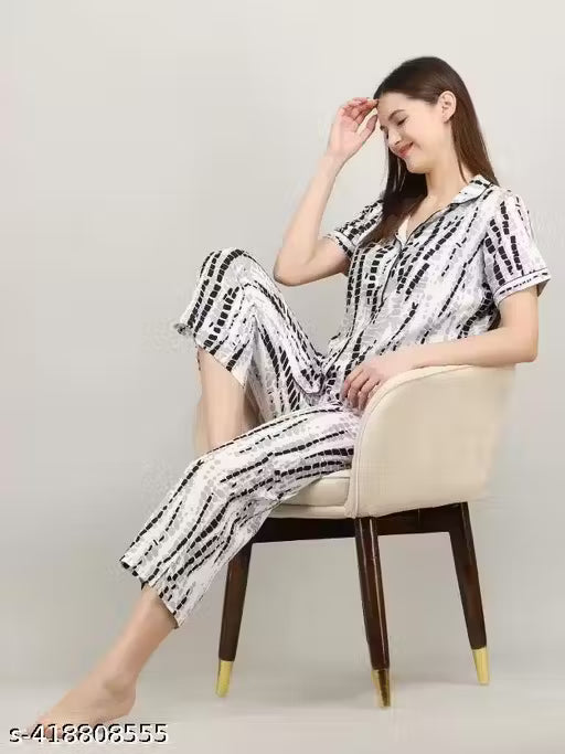 Women Rayon Printed Nightsuits
