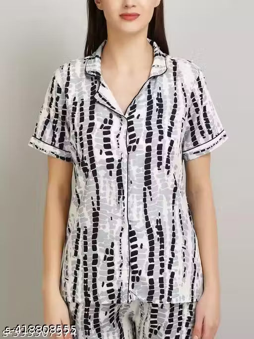 Women Rayon Printed Nightsuits
