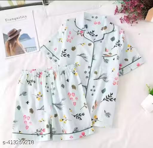 Trendy and Latest Women's Nightdresses and Top and Shorts Set For Women
