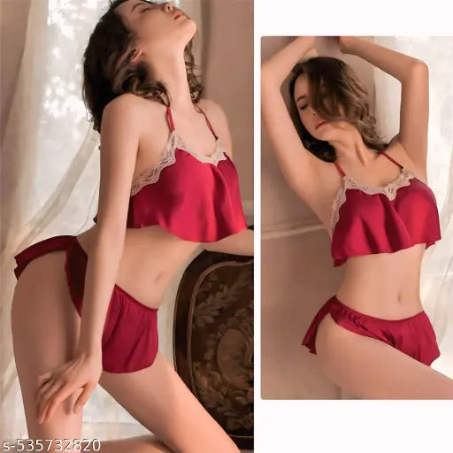 RANA womens ns bigni set maroon