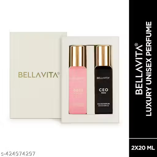 Bella Vita Luxury ROSE Woman + CEO Man Perfume Combo for Men and Women 40 ML (Pack of 2 Items 20ML Each)