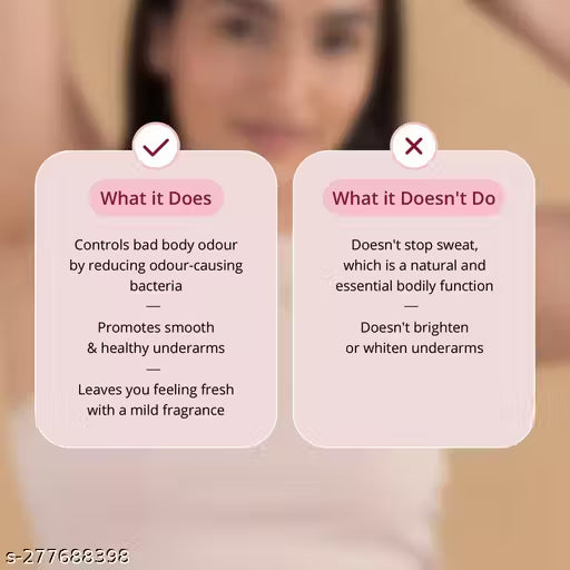 Carmesi Natural UnderArms Roll On Deodorant for Women | 95% Natural + 5% Essential Ingredients | For Fresh Underarms All Day | No Alcohol & Aluminium | Floral Sunset | 50 ml (Pack of 2)