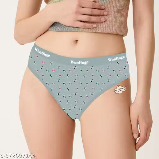 Combo Pack of 6 Cotton Panties for Women & Girls | Bikini Fit Hipster | Stylish Printed Innerwear | Mid Waist Daily Use Ladies Underwear