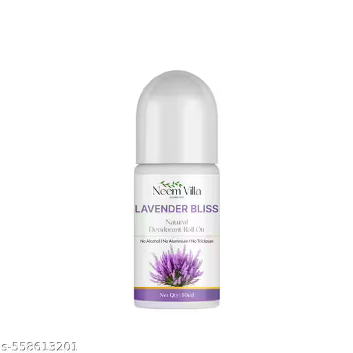 neem vila Roll-On Lavender Pack of 2 Underarm Whitening Natural Roll On Deodorant For Women & Men - 50 ml