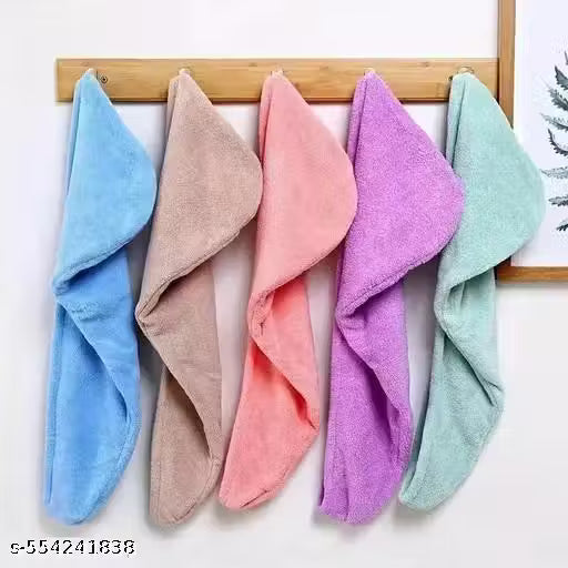 RETAINA Quick Turban Hair-Drying Absorbent Microfiber Towel,Dry Shower Caps,Bathrobe Hat,Magic Hair Wrap for Women Hair wrap(Multi Color)