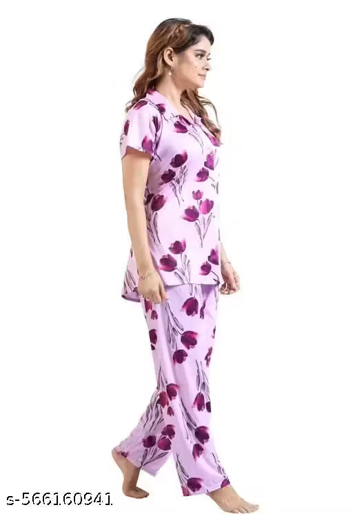 COZYCUTIES ROSE PRINTED WOMEN NS- PINK