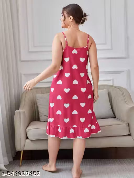 Woman's Trendy Short Night Dress (Cami Nighty
