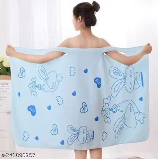 Nixby Microfibre Soft Cotton Bathrobe for Girls & Women || Bath Robe Towel for Women ||Quick Dry Dress Towel for Ladies (Multicolor)