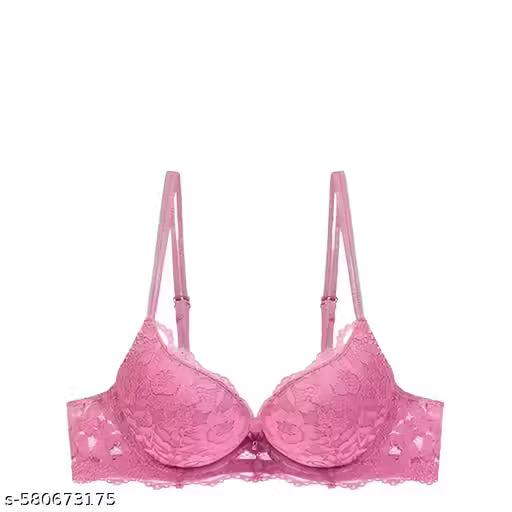 Sexy Pink Lace Lingerie Set – Elegant Sheer Transparent Babydoll Nightwear with Matching Panty | Bridal Honeymoon Wedding Night Dress & Romantic Sleepwear Bra and Panty Set