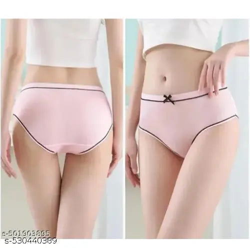 WLT-Pack of 3 Cotton Briefs for Women and Girls for Every day use Comfortable multicolour Panty